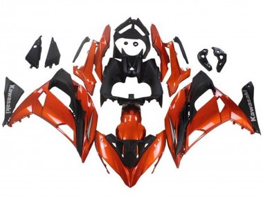 Shop 2017-2019 Kawasaki Ninja 650 EX650 Motorcycle Fairings - Orange Matte Black