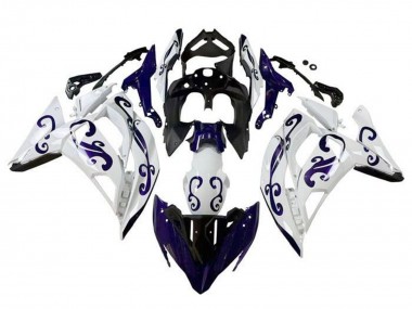 Shop 2017-2019 Kawasaki Ninja 650 EX650 Motorcycle Fairings - White Dark Blue Black