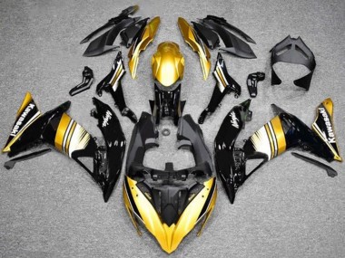 Shop 2017-2019 Kawasaki Ninja 650 EX650 Motorcycle Fairings - Gold Black White