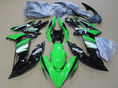 Shop 2017-2019 Kawasaki Ninja 650 EX650 Motorcycle Fairings - Green White Glossy Black