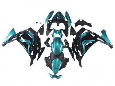 Shop 2020-2024 Kawasaki Ninja 650 EX650 Motorcycle Fairings - Teal Blue Black