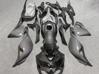 Shop 2019-2025 Kawasaki ZX25R ZX-25R Motorcycle Fairings - Black Faux Carbon Fiber