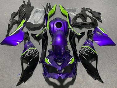Shop 2019-2025 Kawasaki ZX25R ZX-25R Motorcycle Fairings - Purple Green Glossy Black
