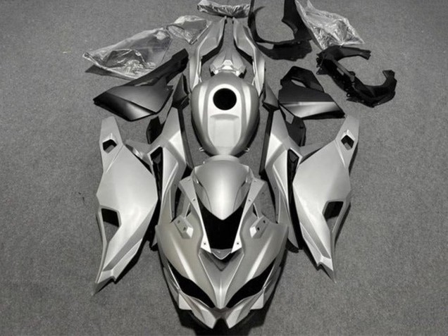 2019-2025 Kawasaki ZX25R ZX-25R Motorcycle Fairings - Glossy Silver Matte Black