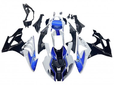 Shop 2009-2014 BMW S1000RR Motorcycle Fairings - White Blue Glossy Black HP