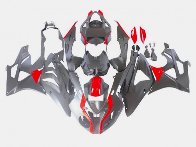 2009-2014 BMW S1000RR Bike Fairings - Red Matte Black