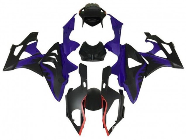 2009-2014 BMW S1000RR Motorcycle Fairings - Purple Red Matte Black