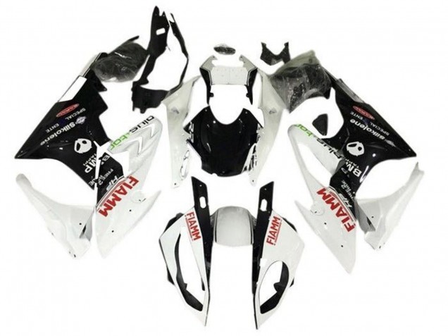 2015-2016 BMW S1000RR Motorcycle Fairings - Pearl White Black Fiamm