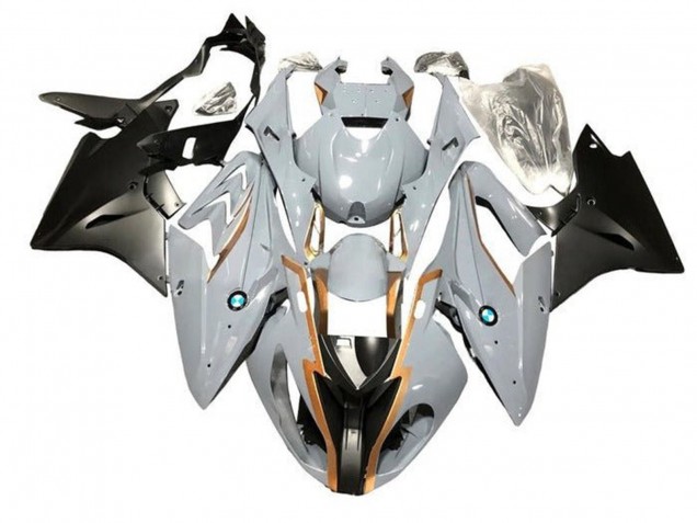 2015-2016 BMW S1000RR Motorcycle Fairings - Nardo Grey Gold Matte Black