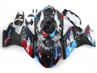 Shop 2017-2018 BMW S1000RR Motorcycle Fairings - Blue Red Faux Carbon Fiber