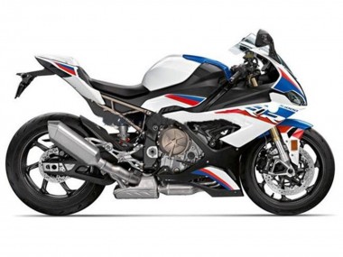 Shop 2019-2022 BMW S1000RR Motorcycle Fairings - White Blue Red Stripe
