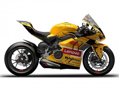 Shop 2022-2024 Ducati Panigale V4 V4S Motorcycle Fairings - Yellow Red Lenovo