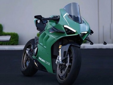 Shop 2020-2021 Ducati Panigale V4 V4S Motorcycle Fairings - Matte Green White