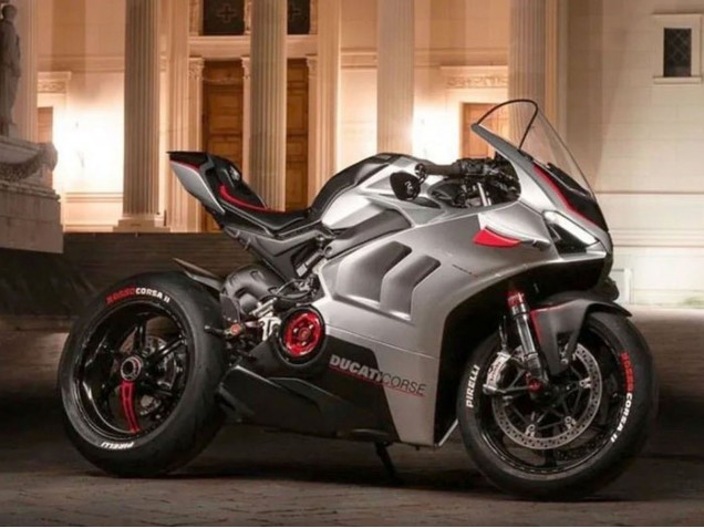 2020-2021 Ducati Panigale V4 V4S Motorcycle Fairings - Silver Red Black