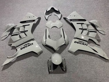 Shop 2020-2021 Ducati Panigale V4 V4S Motorcycle Fairings - Grey Glossy Black