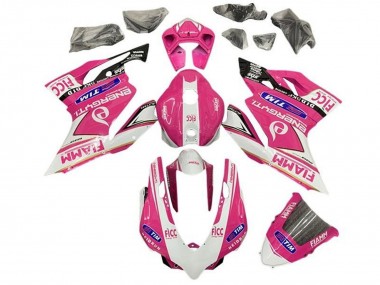 Shop 2011-2014 Ducati Panigale 899/1199 Motorcycle Fairings - Pink White Glossy Black Fiamm