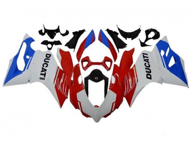 2011-2014 Ducati Panigale 1199 Motorcycle Fairings - White Red Blue