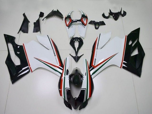 2011-2014 Ducati Panigale 1199 Motorcycle Fairings - White Red Green Glossy Black