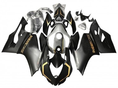 Shop 2011-2014 Ducati Panigale 899 Motorcycle Fairings - Matte Black Gold Silver Corse