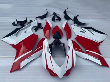 Shop 2011-2014 Ducati Panigale 1199 Motorcycle Fairing - White Red Glossy Black