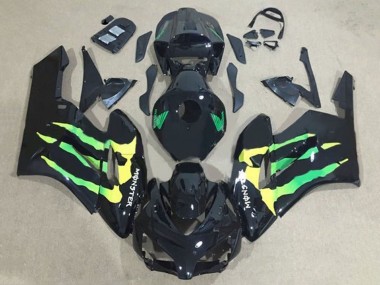Shop 2004-2005 Honda CBR1000RR Motorcycle Fairings - Glossy Black Green Yellow Monster