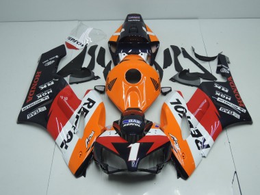 Shop 2004-2005 Honda CBR1000RR Motorcycle Fairings - Orange White Red Glossy Black Repsol RCV 1
