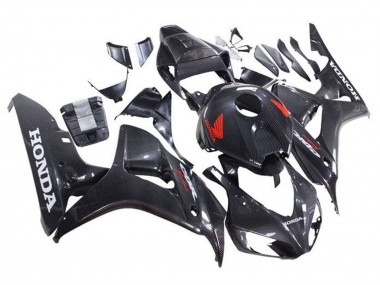 Shop 2006-2007 Honda CBR1000RR Motorcycle Fairings - Faux Carbon Fiber Red White