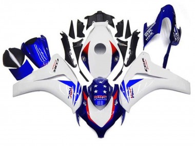Shop 2008-2011 Honda CBR1000RR Motorcycle Fairings - White Red Blue Star HRC