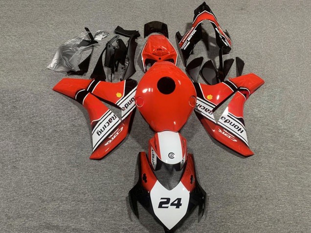 2008-2011 Honda CBR1000RR Motorcycle Fairings - Red White Glossy Black 24