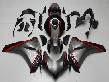 Shop 2008-2011 Honda CBR1000RR Motorcycle Fairings - Grey Red Glossy Black Stripe