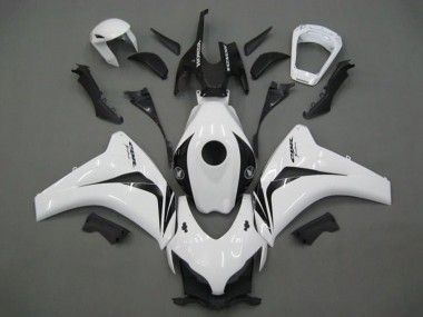 Shop 2008-2011 Honda CBR1000RR Motorcycle Fairing - White Glossy Black