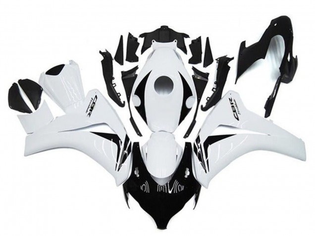 2008-2011 Honda CBR1000RR Motorcycle Fairings - White Glossy Black