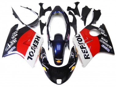 Shop 1996-2007 Honda CBR1100XX Blackbird Motorcycle Fairings - Red White Blue Glossy Black Repsol