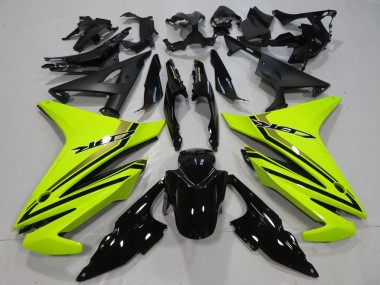 Shop 2013-2015 Honda CBR500R Motorcycle Fairings - Neon Yellow Glossy Black