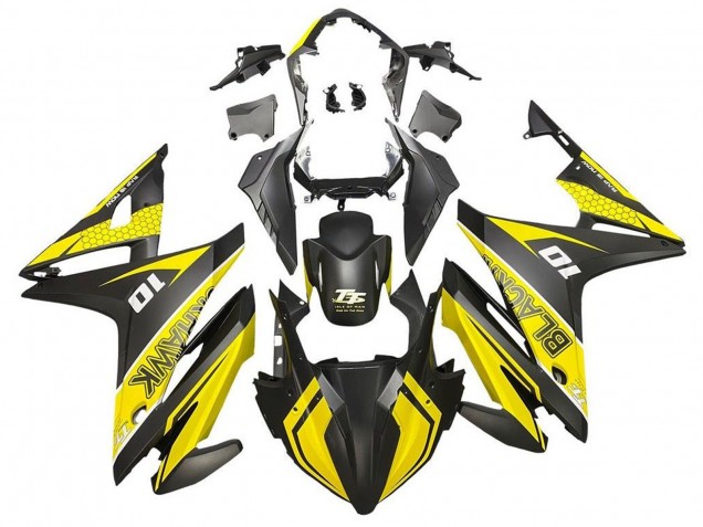 2016-2018 Honda CBR500R Motorcycle Fairings - Yellow Matte Black