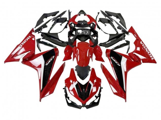2019-2021 Honda CBR500R Motorcycle Fairing - Red White Black