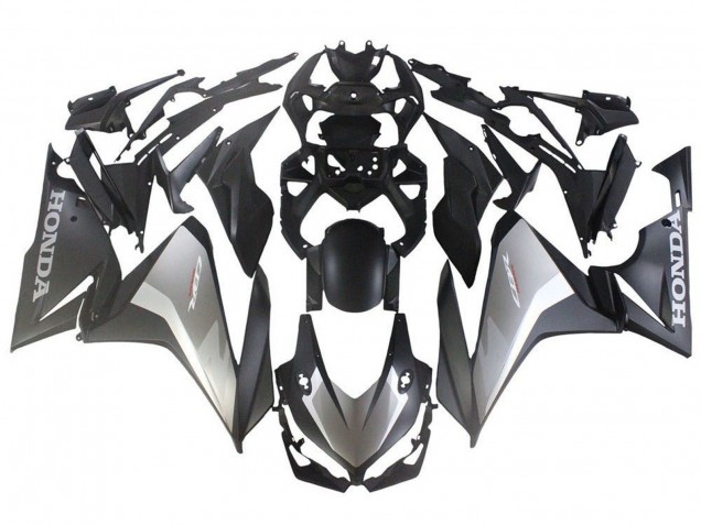 2019-2021 Honda CBR500R Motorcycle Fairings - Silver Matte Black