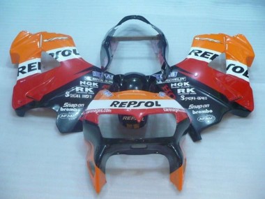 Shop 1998-2001 Honda VFR 800 Motorcycle Fairings - Orange White Red Black Repsol