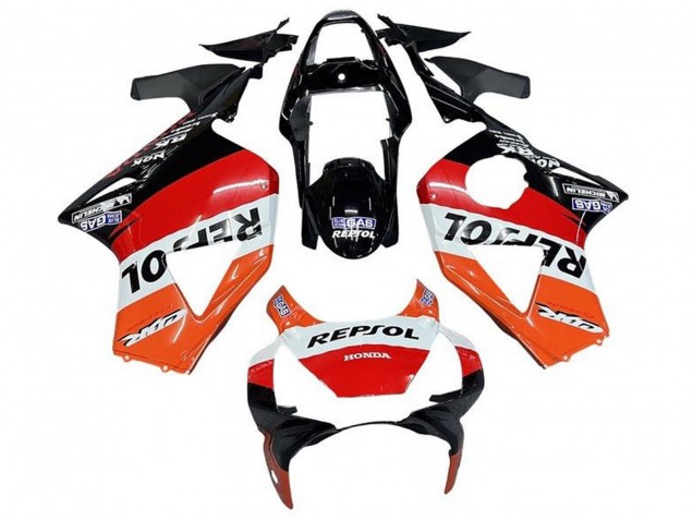 2002-2003 Honda CBR900RR 954 Motorcycle Fairings - White Orange Red Glossy Black Repsol