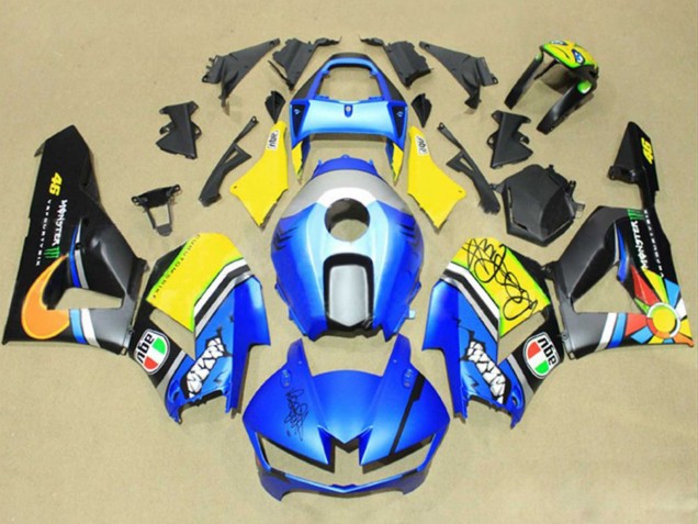 2013-2023 Honda CBR600RR Motorcycle Fairings - Blue Yellow Matte Black Green Monster