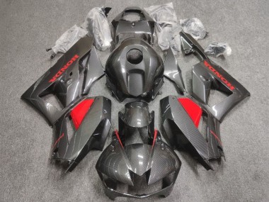 Shop 2013-2026 Honda CBR600RR Motorcycle Fairings - Faux Carbon Fiber Red