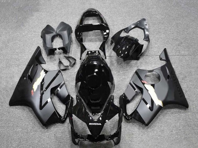 2001-2003 Honda CBR600 F4i Motorcycle Fairings - Glossy Black Matte Black Grey