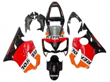 Shop 2001-2003 Honda CBR600 F4i Motorcycle Fairing - Orange White Red Glossy Black Repsol