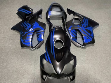 Shop 2001-2003 Honda CBR600 F4i Motorcycle Fairings - Blue Matte Black Skull