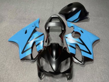 Shop 2001-2003 Honda CBR600 F4i Motorcycle Fairings - Light Blue Matte Black