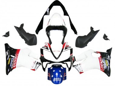Shop 2001-2003 Honda CBR600 F4i Motorcycle Fairings - White Blue Red Glossy Black DENSO Star