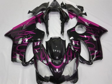 Shop 2004-2007 Honda CBR600 F4i Motorcycle Fairings - Glossy Black Pink Flame