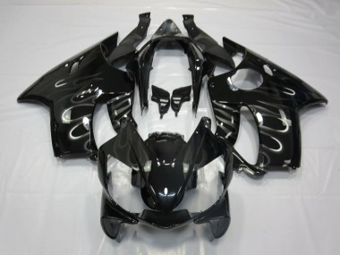 Shop 2004-2007 Honda CBR600 F4i Motorcycle Fairings - Glossy Black White Flame