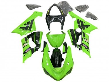 Shop 2005-2006 Kawasaki ZX6R Motorcycle Fairings - Light Green Black Castrol