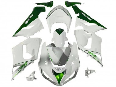 Shop 2005-2006 Kawasaki ZX6R Motorcycle Fairings - White Green